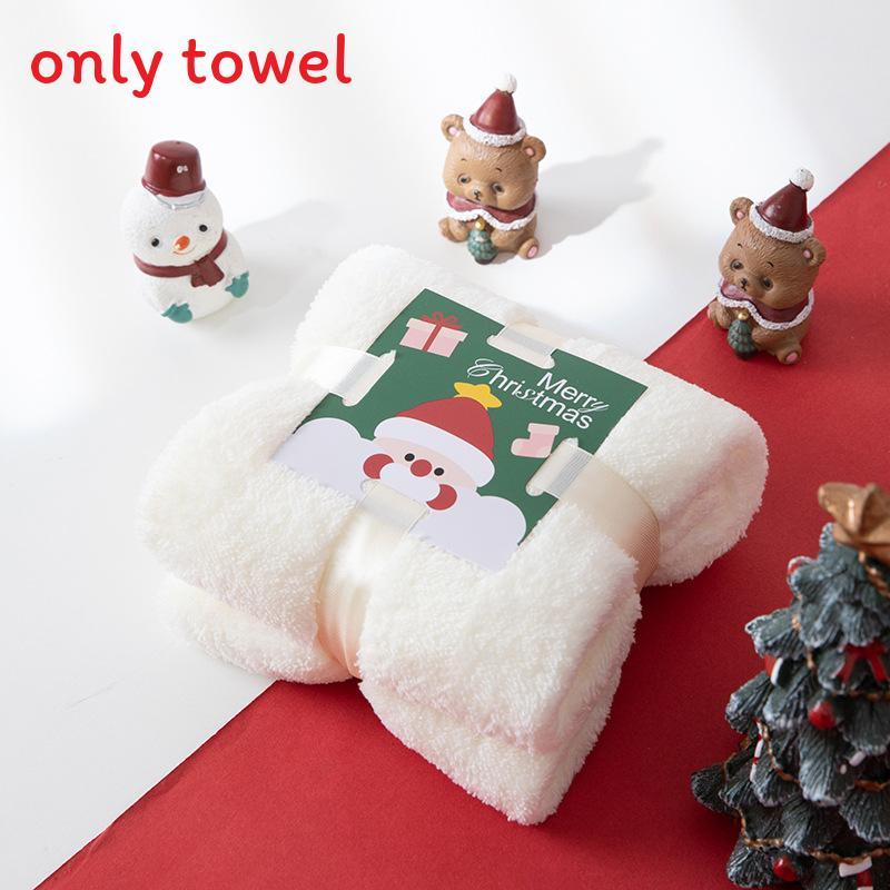 Christmas Holiday Towel With Coral Fleece Material For Festive Gift Giving
