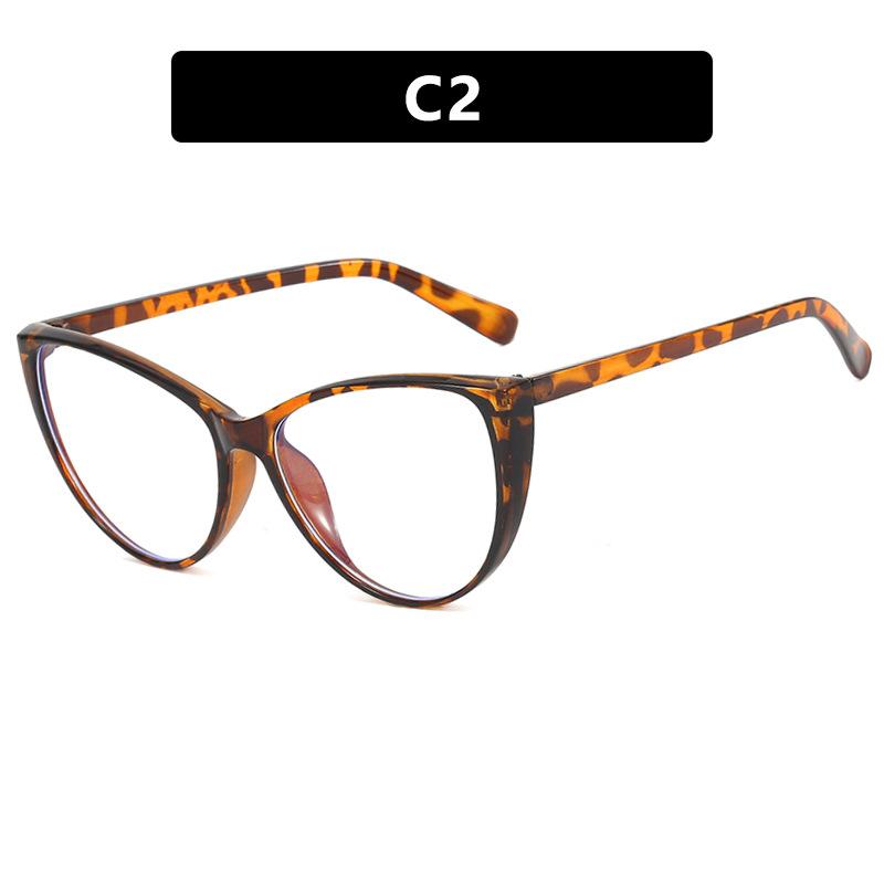 Large frame cat eye retro glasses frame anti-blue light Internet celebrity large frame glasses frame can be equipped with myopia plain flat glasses