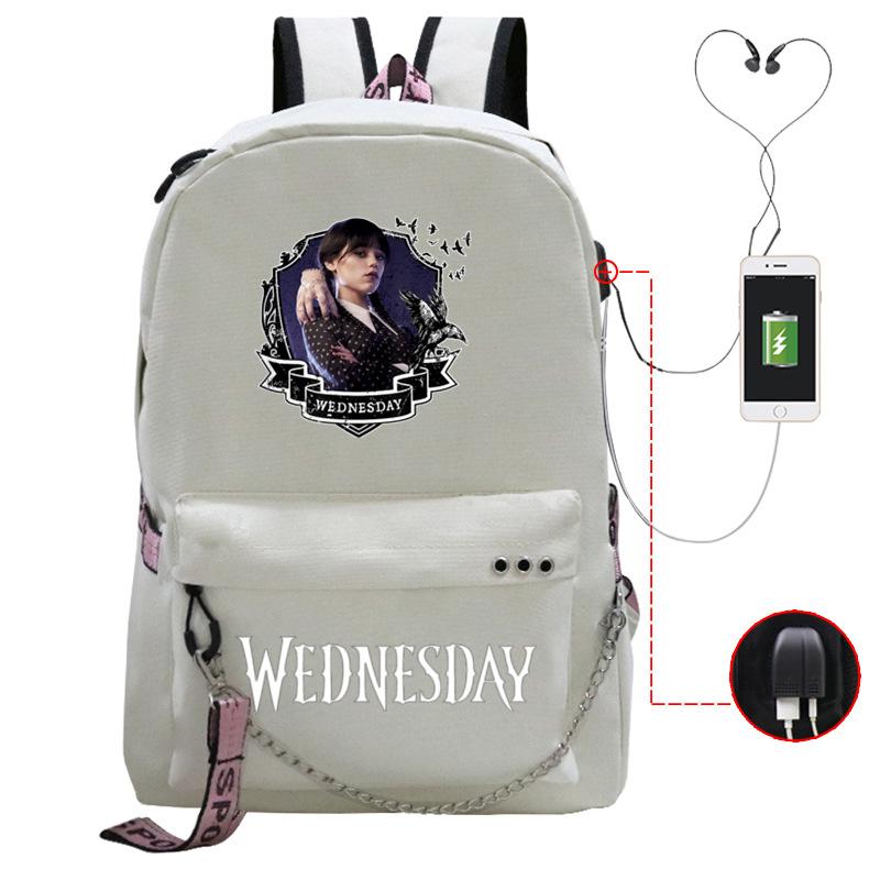 Usb Backpack Printed Travel Bag American Drama Peripheral Leisure Junior High School Student Schoolbag