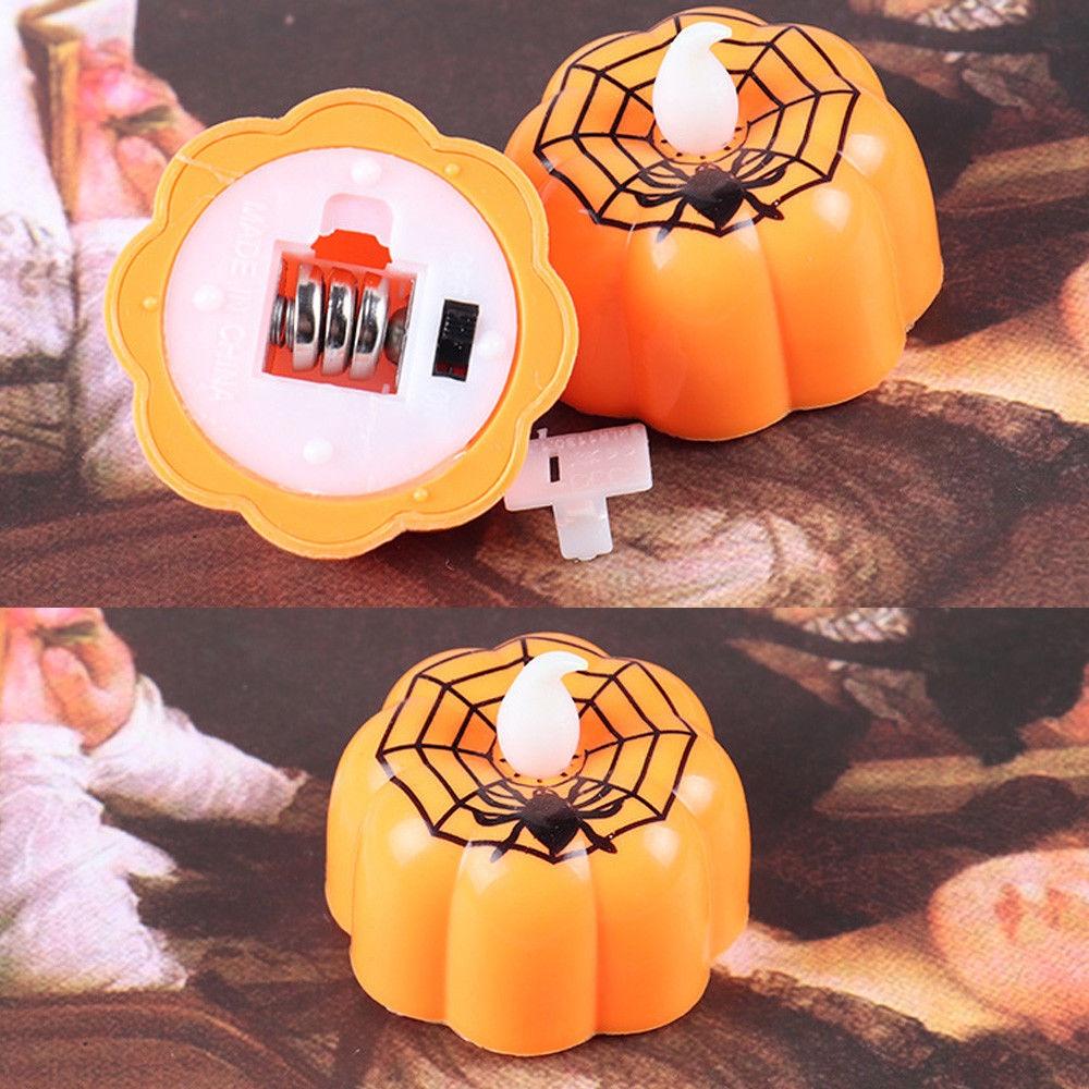 Halloween Pumpkin Led Electronic Candles For Enchanting Holiday Party Decoration