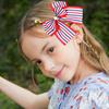 Patriotische doppellagige Schleife Haarspange Amerikanische Flagge Patriotische Schleifen Unabhängigkeitstag Feiertags-Haarschmuck Bequeme Haarbänder für Partys Geburtstag