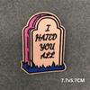 Embroidered Patches On Clothes Punk Patches For Clothing Diy Skull Stripes Stickers Cartoon Patches Appliques Badges