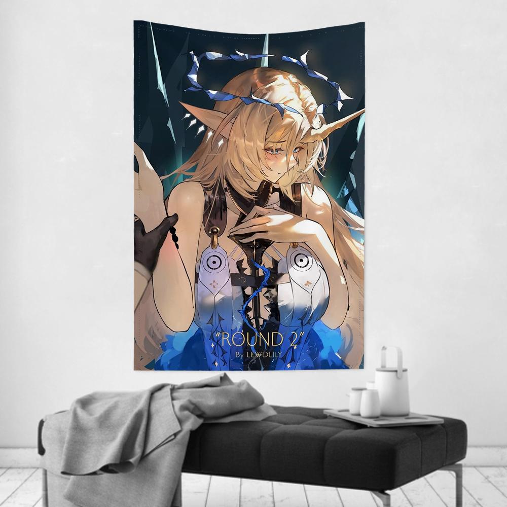 Fleurdelys Anime Game WWuthering Waves Tapestry Room Decor Wall Cloth Party Hanging Background Room Decor Baby Room
