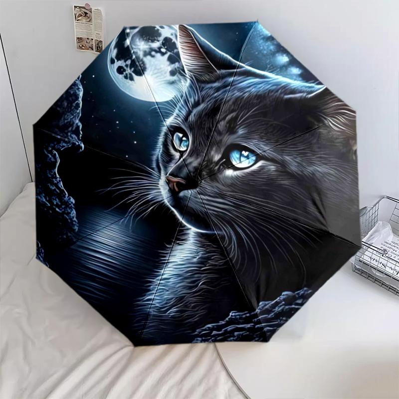 

1PC cute cat pet Umbrella Portable Folding Umbrella Iron Frame Hole Bone Structure Outdoor Home Umbrella A2 разноцветный