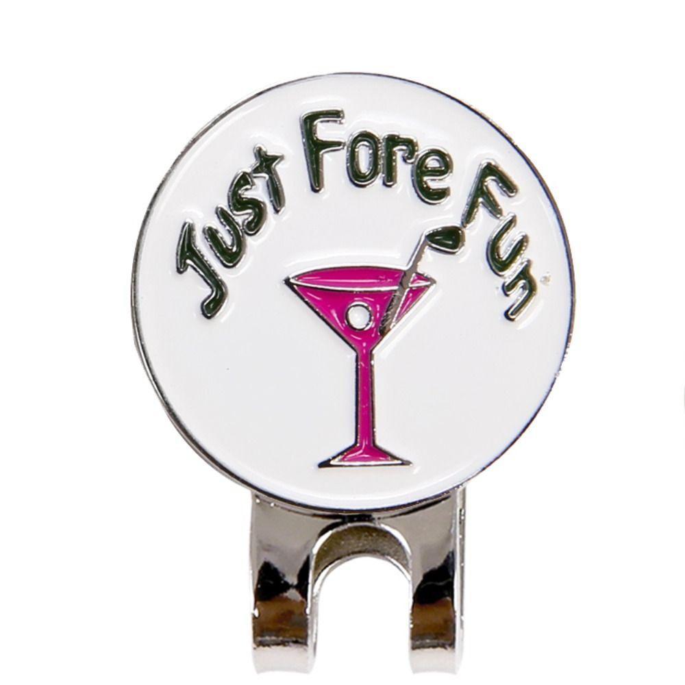 Metal Pink Pattern Accessories Golf Equipment Electroplated Gold Golf Cap Clip Golf Hat Clip Ball Coin Mark Golf Ball Marker