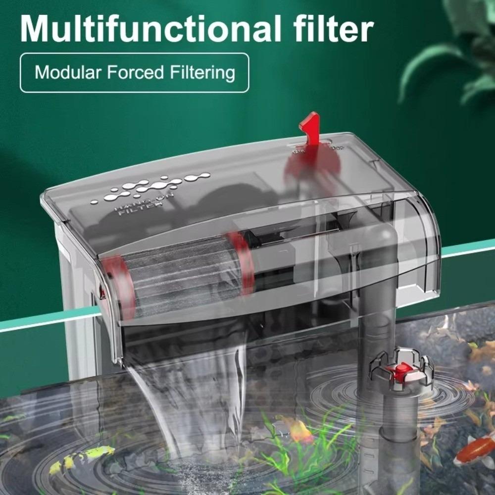 3 In 1 Fish Tank Filter Silent Operation Strong Filtration Aquarium Circulation Pump Plastic Built-in Filter