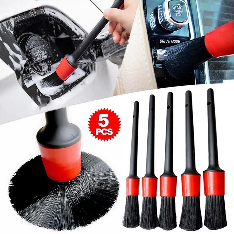 Car Cleaning Brush Kit Automotive Detail Brushes for Car Interior Detailing Brush Set Wheel Rims Clean Brush Plastic