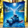 1pc S-Stitch9 Theme Blanket - Digital Print, Polyester, Cozy for All Seasons, Perfect for Outdoor, and Travel