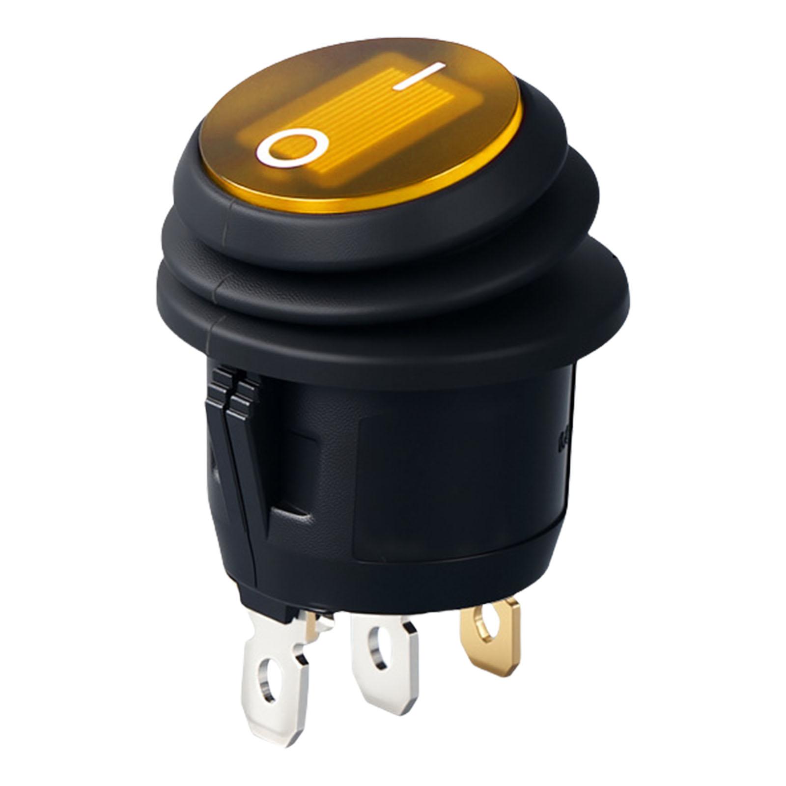 

Practical IP65 Waterproof Rocker Switches 16A With Indicators Light for Home Appliances and Industrial Equipment жовтий