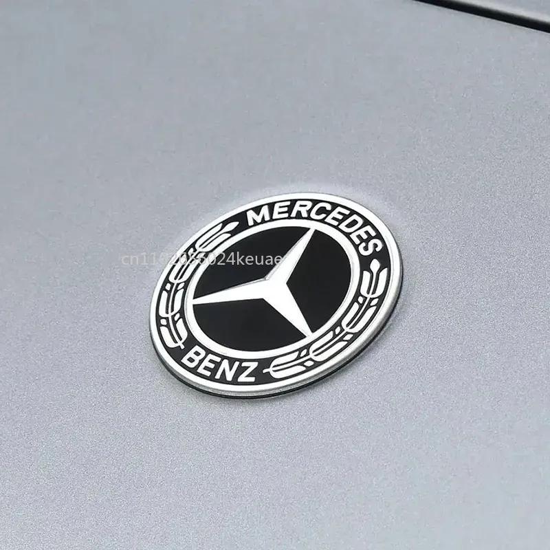 3D ABS Car Front Hood Bonnet Emblem Decoration Stickers Mercedes Benz AMG A B C M S R Class CLA GLB W108 W124 W126 W140 W168 NEW