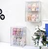 LABUBU Storage Box HD Transparent Plush Doll Clothes Vinyl Doll Macaron Blind Box Hanging