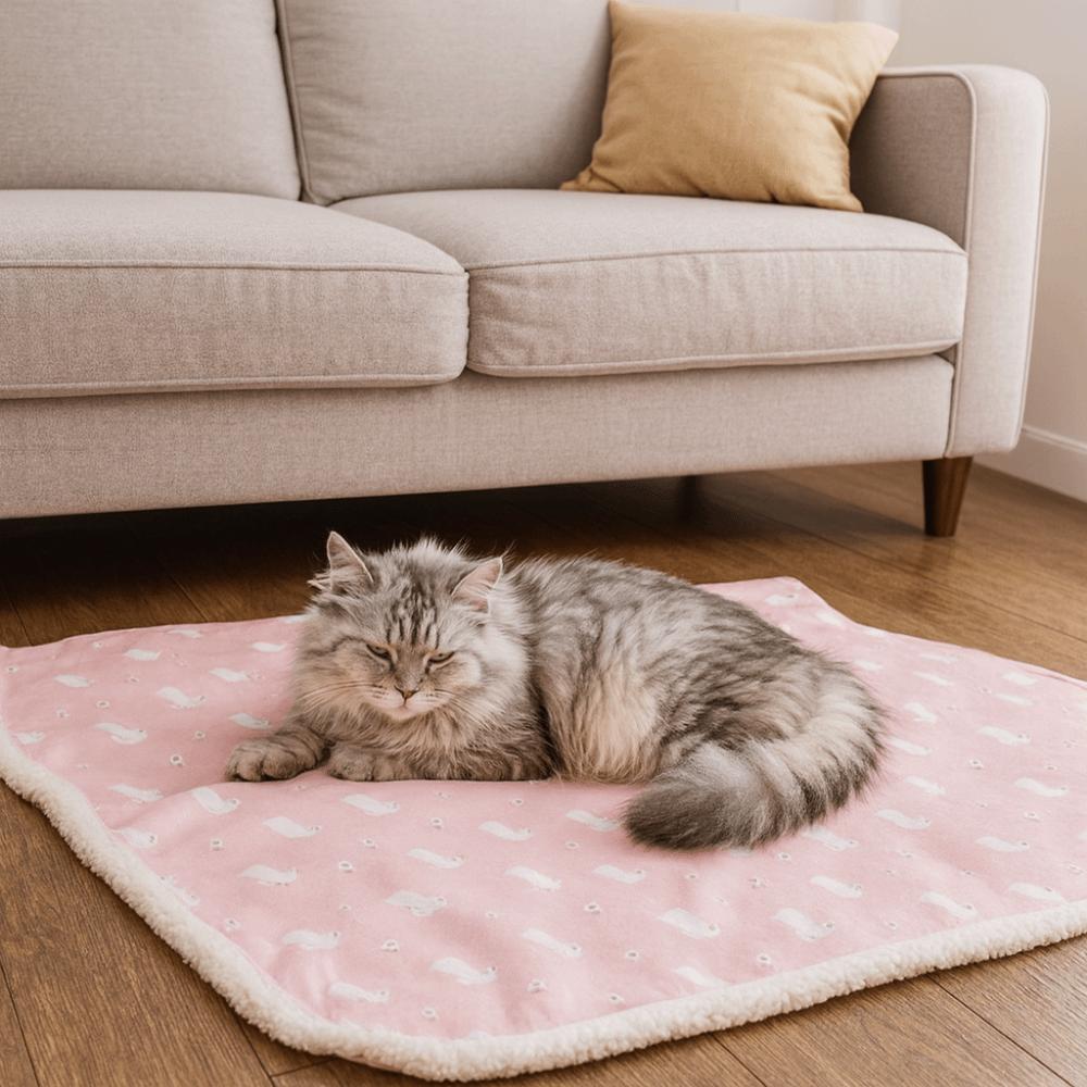 Warm Winter Pet Mat Fluffy Cat Sleeping Mat Cute Cat Nest Mat Car