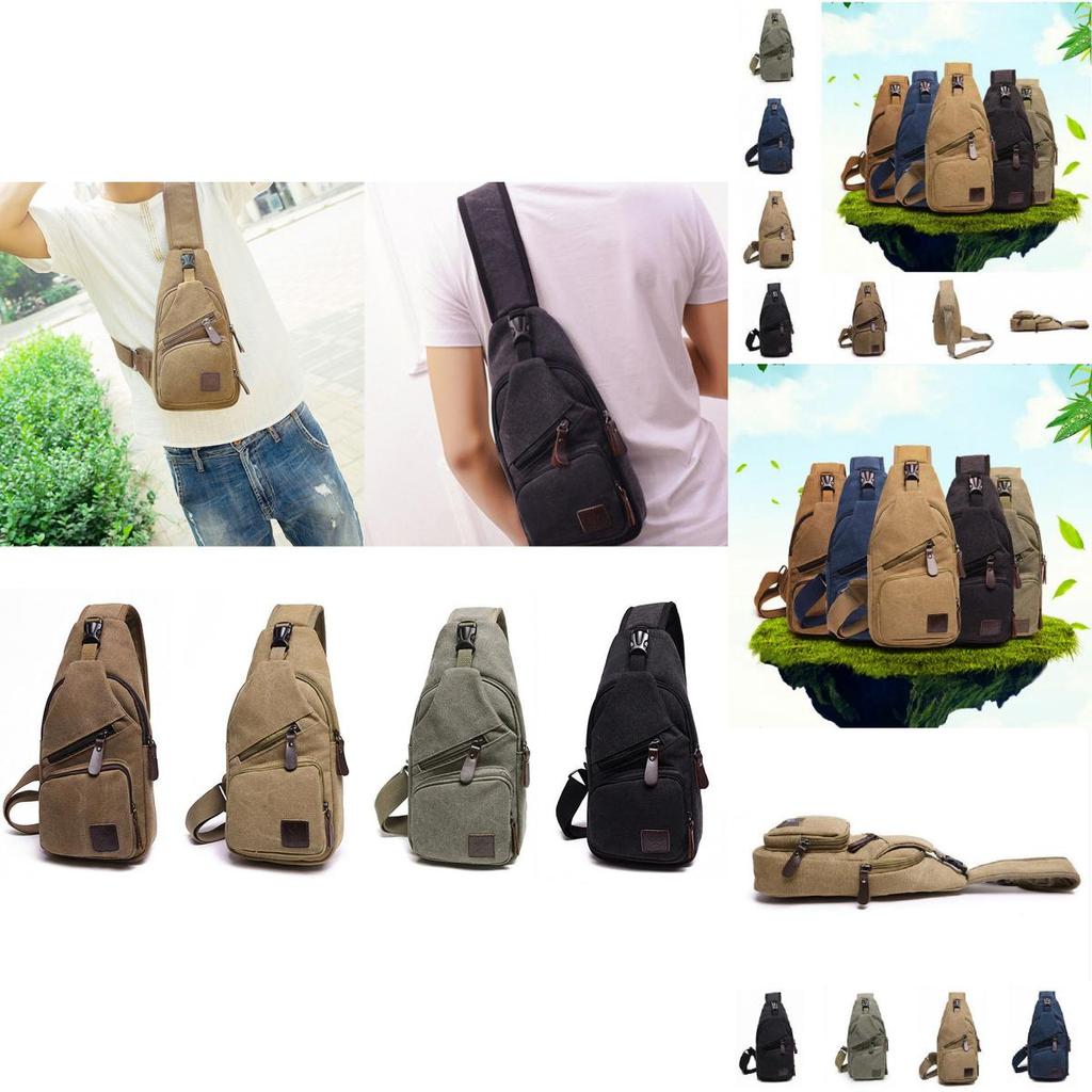 Backpack Shoulder Mens Chest Satchel Canvas Crossbody Satchel Pouch Fashion Man