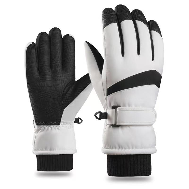 Unisex Fleece-Lined Waterproof Ski Gloves Non-Slip Outdoor Cycling Touchscreen Winter Gear