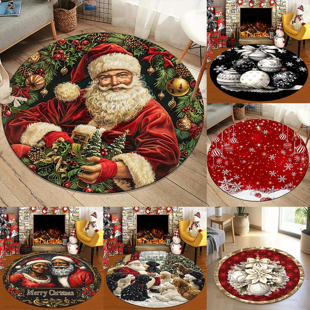 Christmas Rugs: Santa, Snowflakes & Holiday Designs for a Magical Home Bedroom room floor mats New Year home decoration