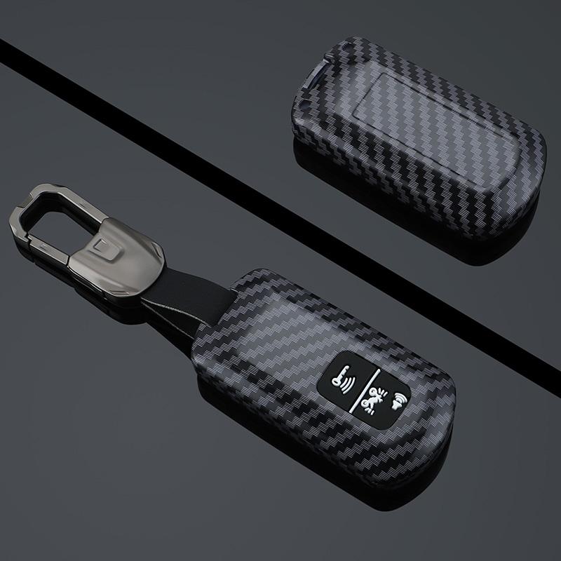 Carbon Fibre Key Case Cover Keychain For Honda Pcx 125 Forza 125 300 350 750 ADV Xadv Super Cup SH150i SH300 Sh125 XAV Xlov SH