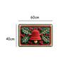 Water-absorbing Christmas Door Mat Gingerbread Man Pattern Santa Claus Design Anti-slip Pad Christmas Decor Bathroom Mat