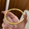 Gold Plated Sandblasted Bangle: Women's Luxury Simulated Gold Wedding Bracelet