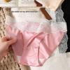 Women's Sexy Lace Trim Seamless Satin Panties - Pure Desire Style 2025