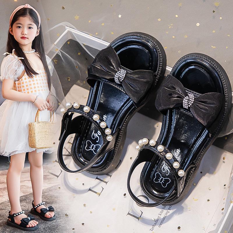 New Girls' Summer Sandals - Fashionable, Non-Slip Princess Shoes for Kids with Soft Bottom, Korean Style