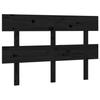 VidaXL Headboard Black 144x3x81 Cm Solid Pine Wood 819074