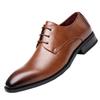 New Minimalist Business Leather Shoes Men's Casual Formal Attire Gentlemen's Men's Shoes Lace Up Colored Shoes, Professional Attire Pointed Toe