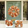 Thanksgiving Wreath Thanksgiving Day Decor Front Door Wreath Wall Hanging Ornament for Indoor Outdoor