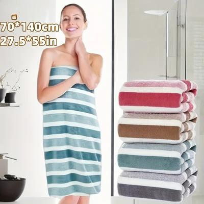 70*140cm Coral Fleece Bath Towel, Household and Daily Necessities, 70 * 140 Shower Towel, Beach Towel, Large Bath Towel