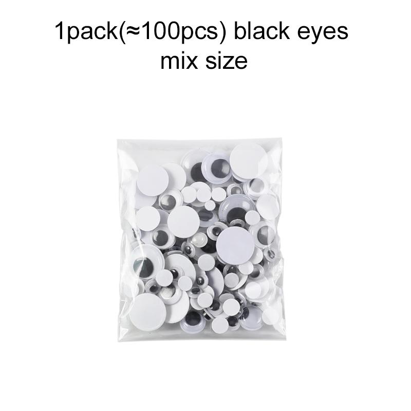 

100pcs/pack Self-adhesive Wiggle Eyes for Dolls Accessories Eyes DIY Scrapbooking Crafts Projects Handicrafts Handmade Toys TMZ