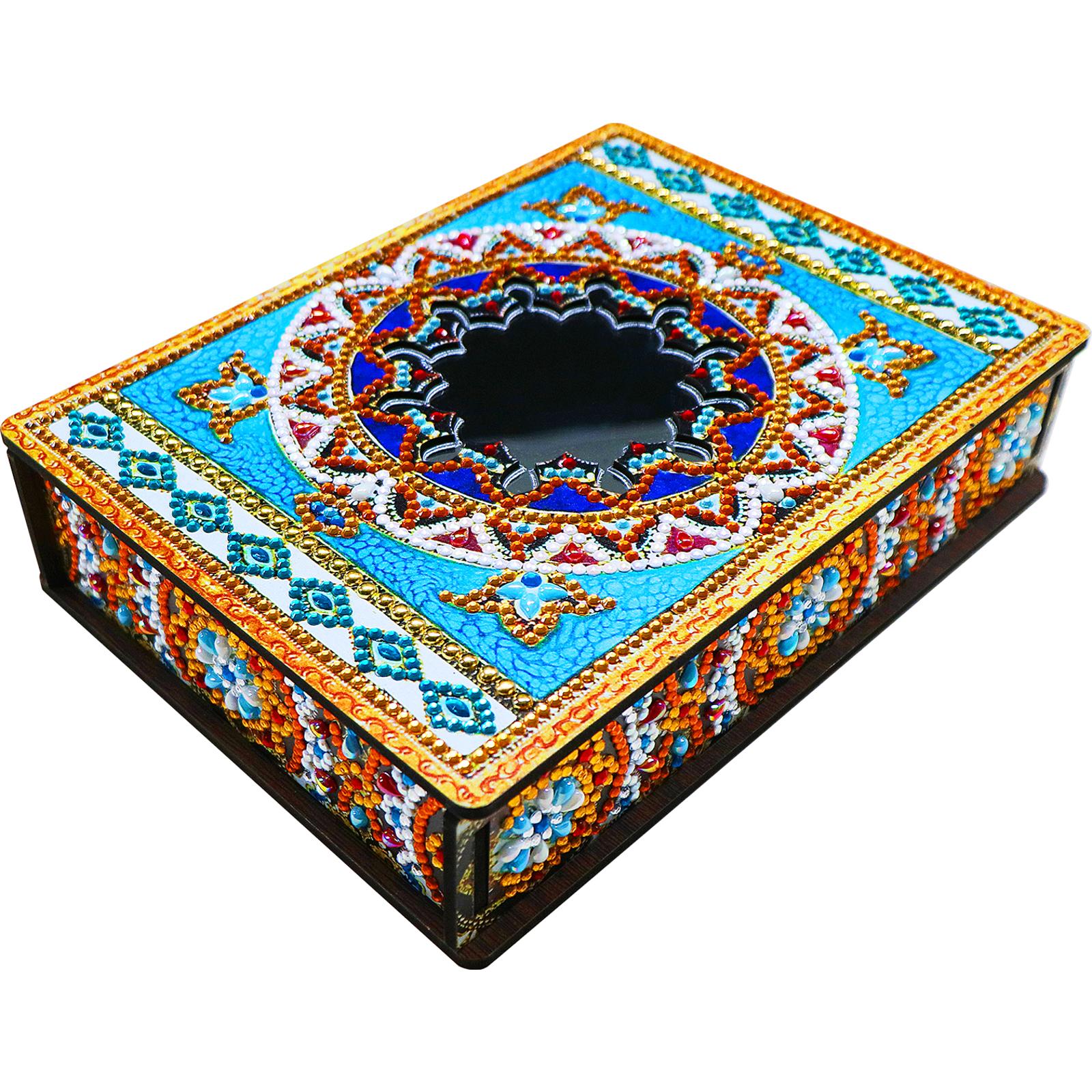 

Special Shaped Bright Drill Diamond Painting Jewelry Box Birthday Gift DIY Mandala Jewelry Box Containers with Mirror Mosaic Set