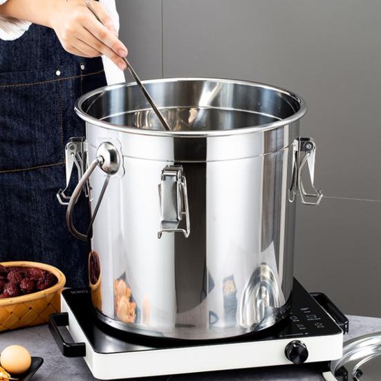 Opbergemmer met Handvat En Afsluitbare Sluitingen Pot Roestvrij Staal Roestbestendig
