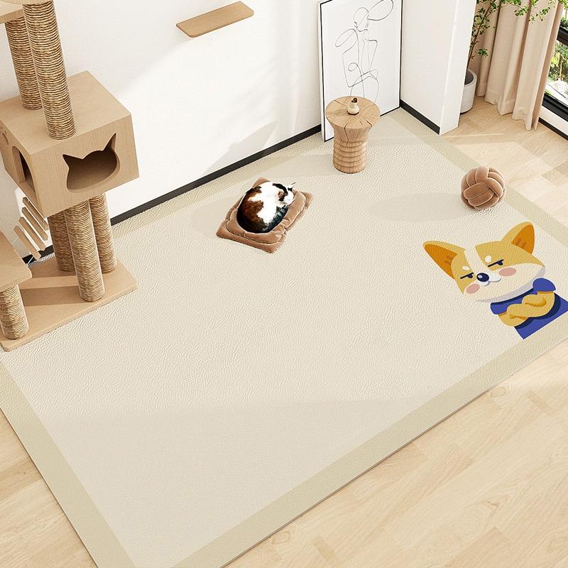 Pet Floor Mat PVC Leather Waterproof Carpet Dog Fence Rug Scratch-resistant Bite-resistant Mats Wipeable Easy To Clean Carpets