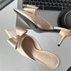 Fashion Eilyken Spring Sexy Butterfly-knot Women Slipper Pointed Toe Slip On Ladies Shoes Elegant Thin Heel Mules Dress Sandals