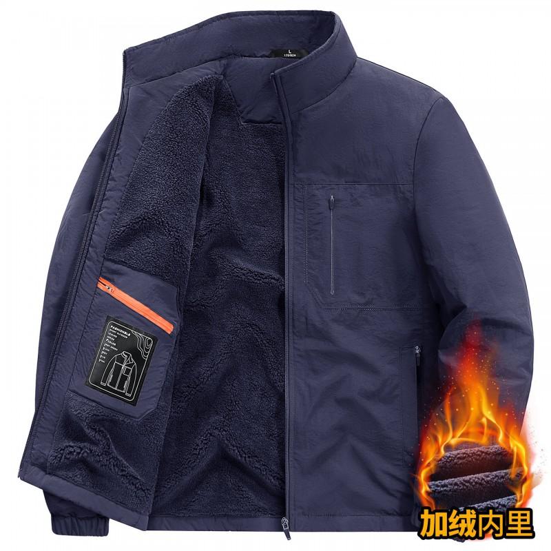 Mens Fleece-Lined Windproof Waterproof Softshell Jacket Cycling Outdoor Sports Winter