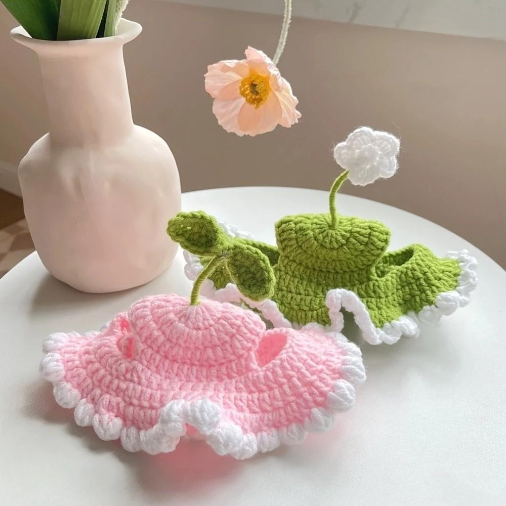 Crochet Cat Knitted Hat Warm Cat Headwear Unique Cat Tied-up Hat  Party Costume