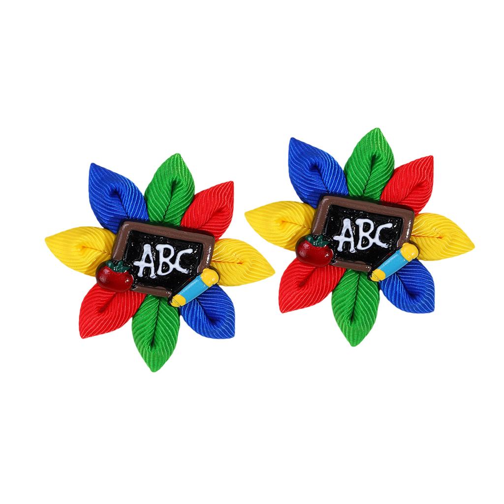 Woven Ribbon Rainbow Hair Clip For Women And Girl Colorful Hair Accessories Hair Barrette For Back To School Celebration