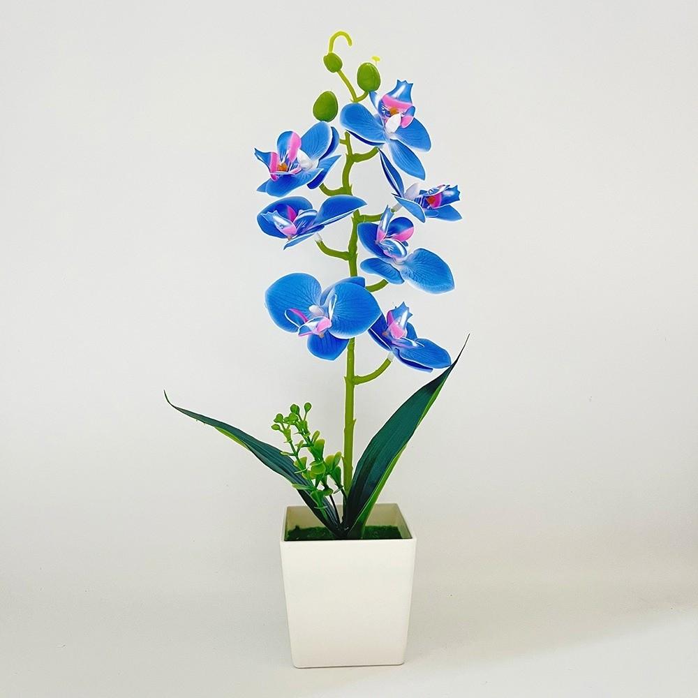 Phalaenopsis Artificial Faux Plants Multi-Bloom Bonsai Living Room Ornaments