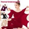 2Pcs Long Sleeve Intimate Pajamas Ultra-Thin Women Base Layer Warm Top & Bottom Set  Winter