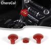 For 15-20 Ford Mustang Interior Gear Shift Knob Decor Cover Trim Red Carbon Fibe