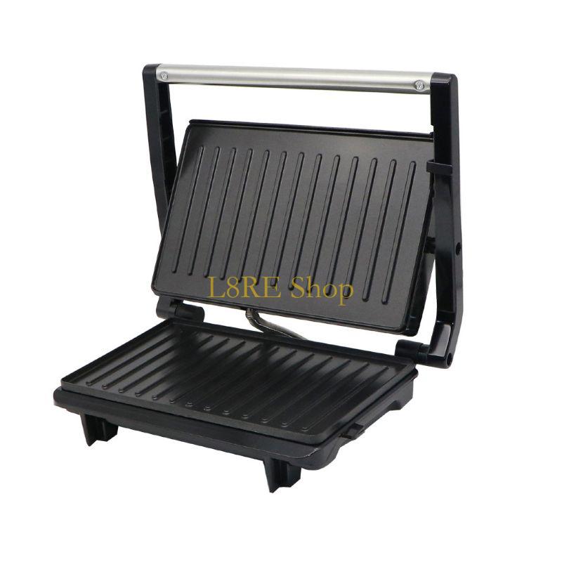 L8RE Electric Contact Grill Barbecue Smokeless Baking Opens 180 Degree Barbecue