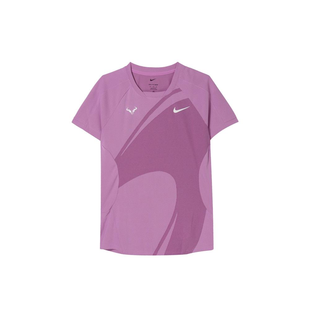 Nike Dri-FIT ADV Rafa Short Sleeve Tennis Tee Men Tops Purple Red DV2878-532