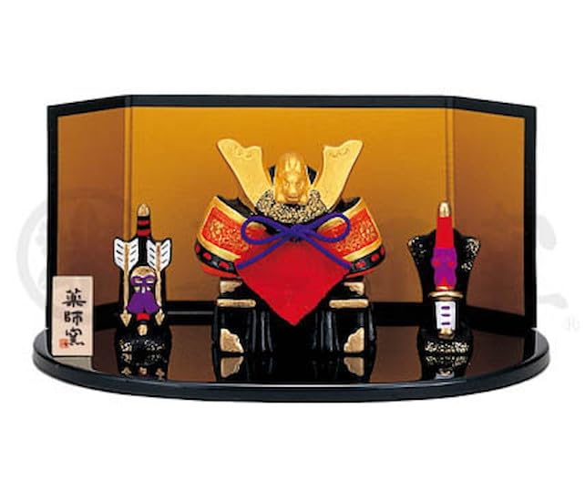 

Nishikiya Shusse Helmet Decoration and May Doll Festival (Small) [(Helmet) 4, (Karabi) 2, (Bow Arrow) 4, (Sword) 4cm] Boy s