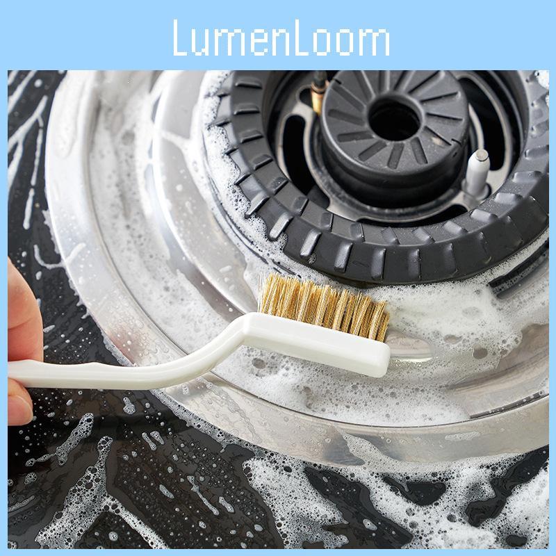 Multi Purpose Gas Stove Brush With Copper Steel Nylon Fibers For Home Use