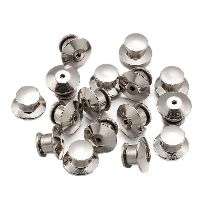 

10/30/50 Pieces Locking Pin Backs Metal Pin Backs Locking Pin Keepers Locking Clasp For DIY Enamel Brooch Badge Jewelry Making 10 PCS