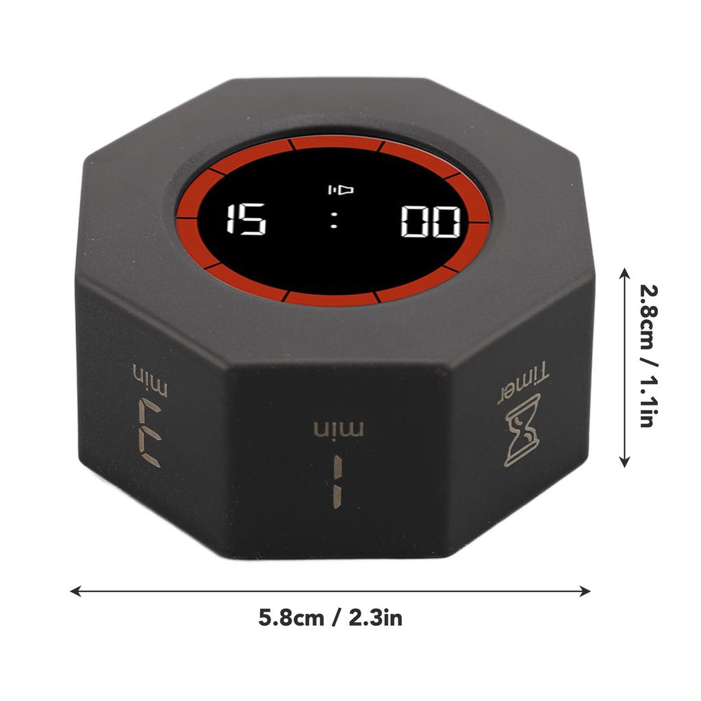 Desk Productivity Cube Timer with G Sensor 900mAh Rechargeable 1 3 5 15 30 60 90min Custom Countdown for Kitchen Work Study