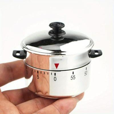 60-Minute Adjustable Mechanical Kitchen Timer - Versatile Cooking Countdown for Home & School Use