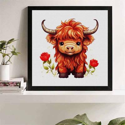 New Arrival 5D DIY Full Circle Diamond Painting "Cartoon Calf" Embroidery Cross Stitch Home Decor Gift