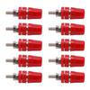 24.320 4.0mm Terminal Binding Post 24A Banana Plugs Connector for Speaker Amplifier TerminalRed
