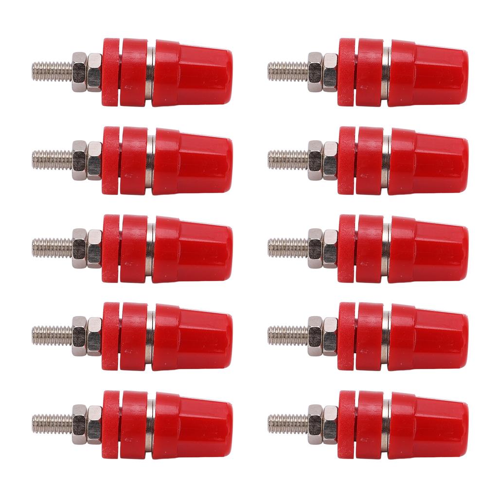 24.320 4.0mm Terminal Binding Post 24A Banana Plugs Connector for Speaker Amplifier TerminalRed
