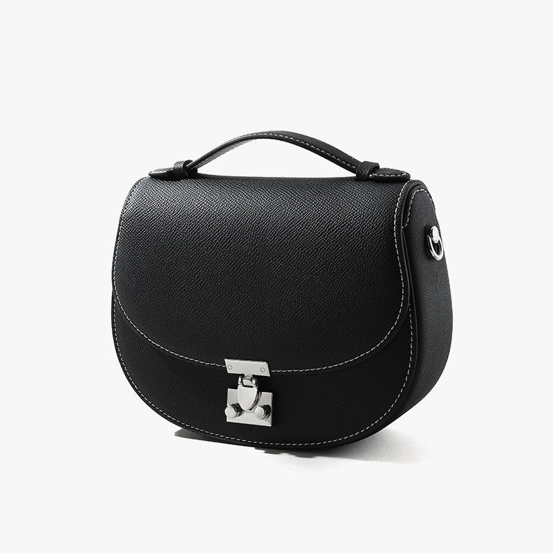 Winter Leather Women's Bag, Minimalist Style Leather Handbag, Niche Design Crossbody Bag